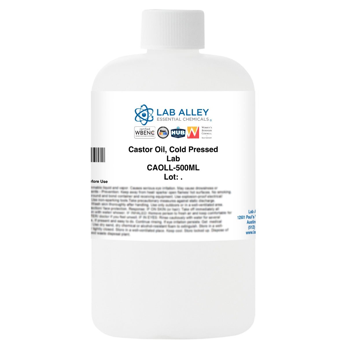 Castor Oil, Cold Pressed, Lab Grade