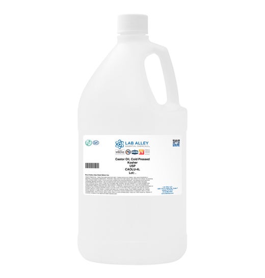 Castor Oil, Cold Pressed, USP, Kosher | Lab Alley Castor Oil, Cold Pressed, USP, Kosher | Lab Alley