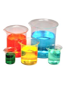 Plastic Beaker Set, PMP, 5 Piece