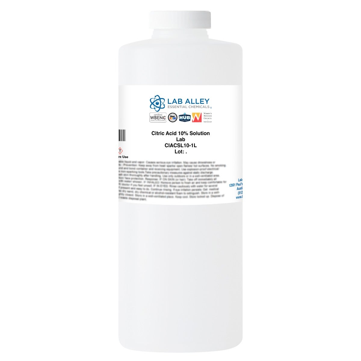 Citric Acid 10% Solution, Lab Grade