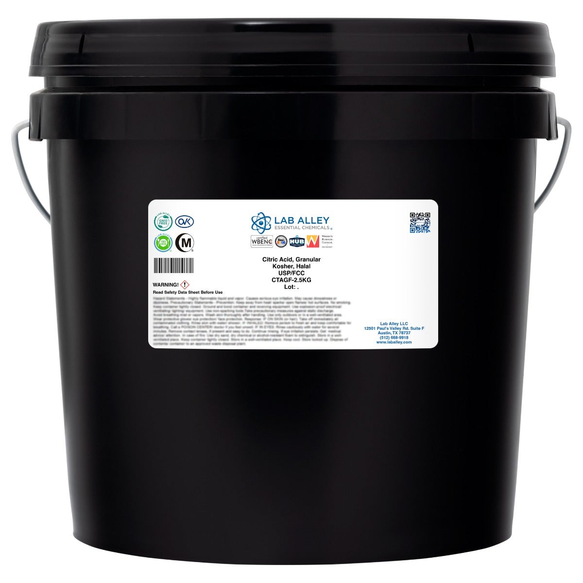 Citric Acid, Anhydrous, Granular, USP/FCC/Food Grade, Kosher, Halal