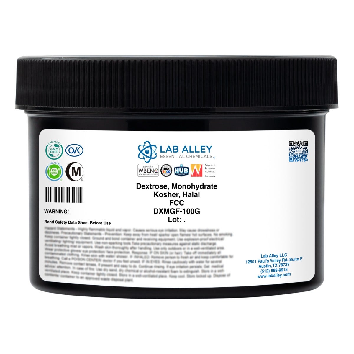 Dextrose, Monohydrate, FCC Grade, Kosher, Halal