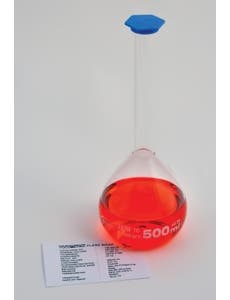 Volumetric Glass Flasks with Snap Cap, Class A, Batch Certified, QR