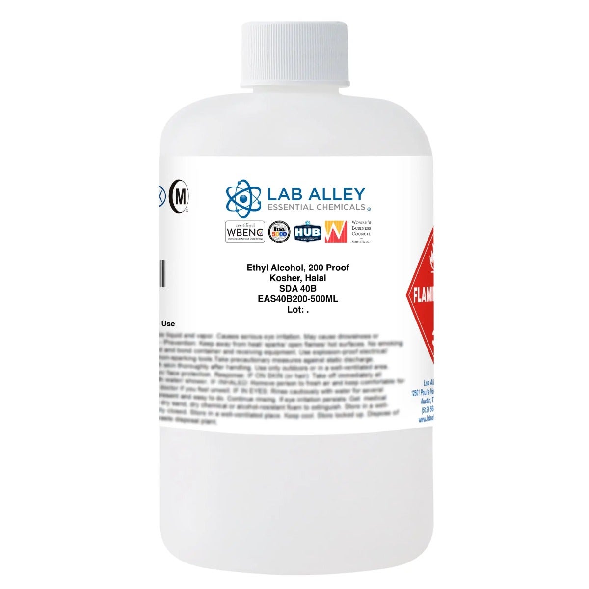SDA 40B Ethanol 200 Proof (100%), Kosher, Halal | Lab Alley