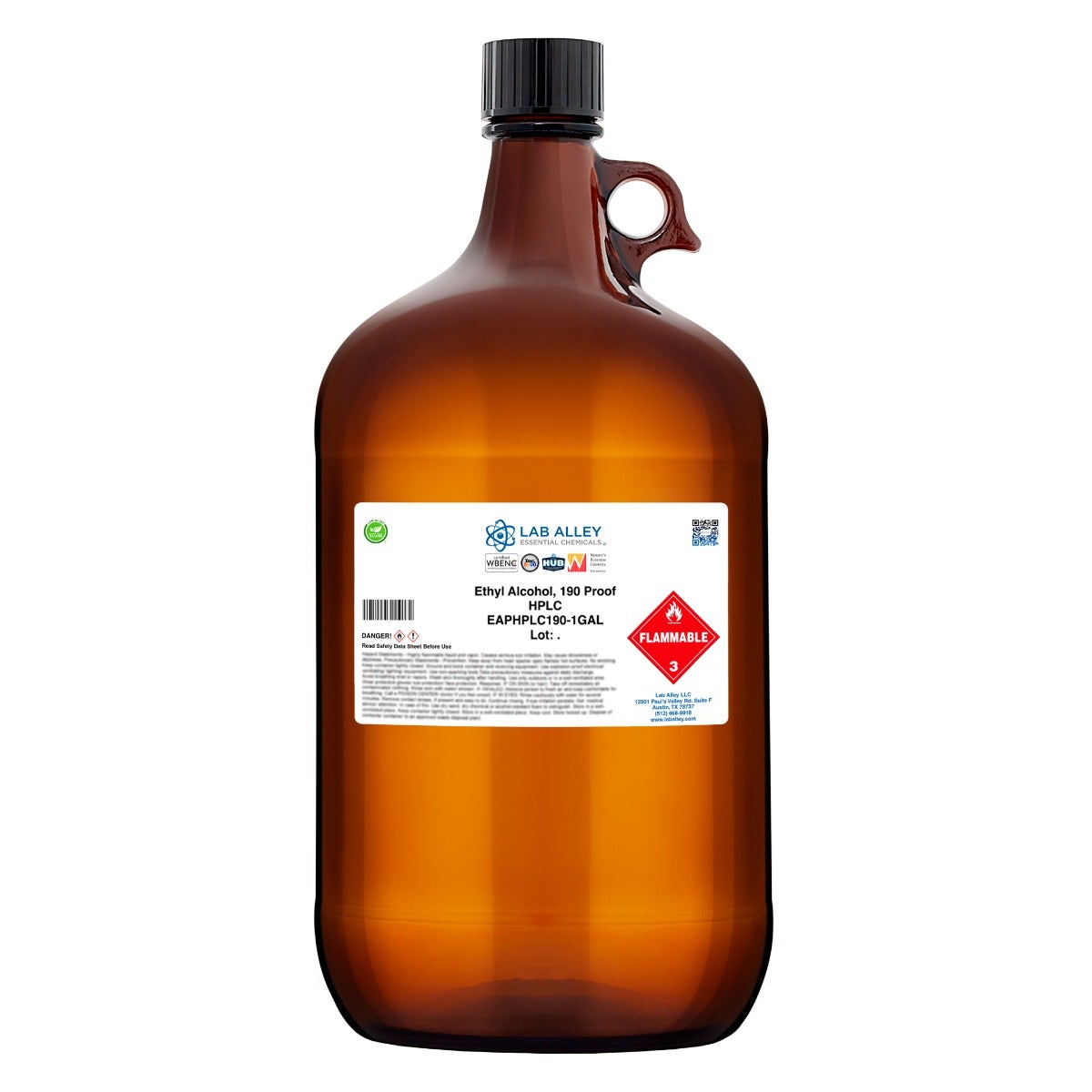 Ethanol 190 Proof (95%) Non-Denatured, Pure Alcohol, HPLC Grade