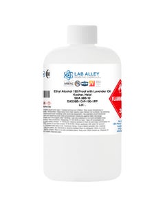 Ethanol 190 Proof (95%) w/ Lavender Oil, Kosher, Halal (SDA 38B-13)