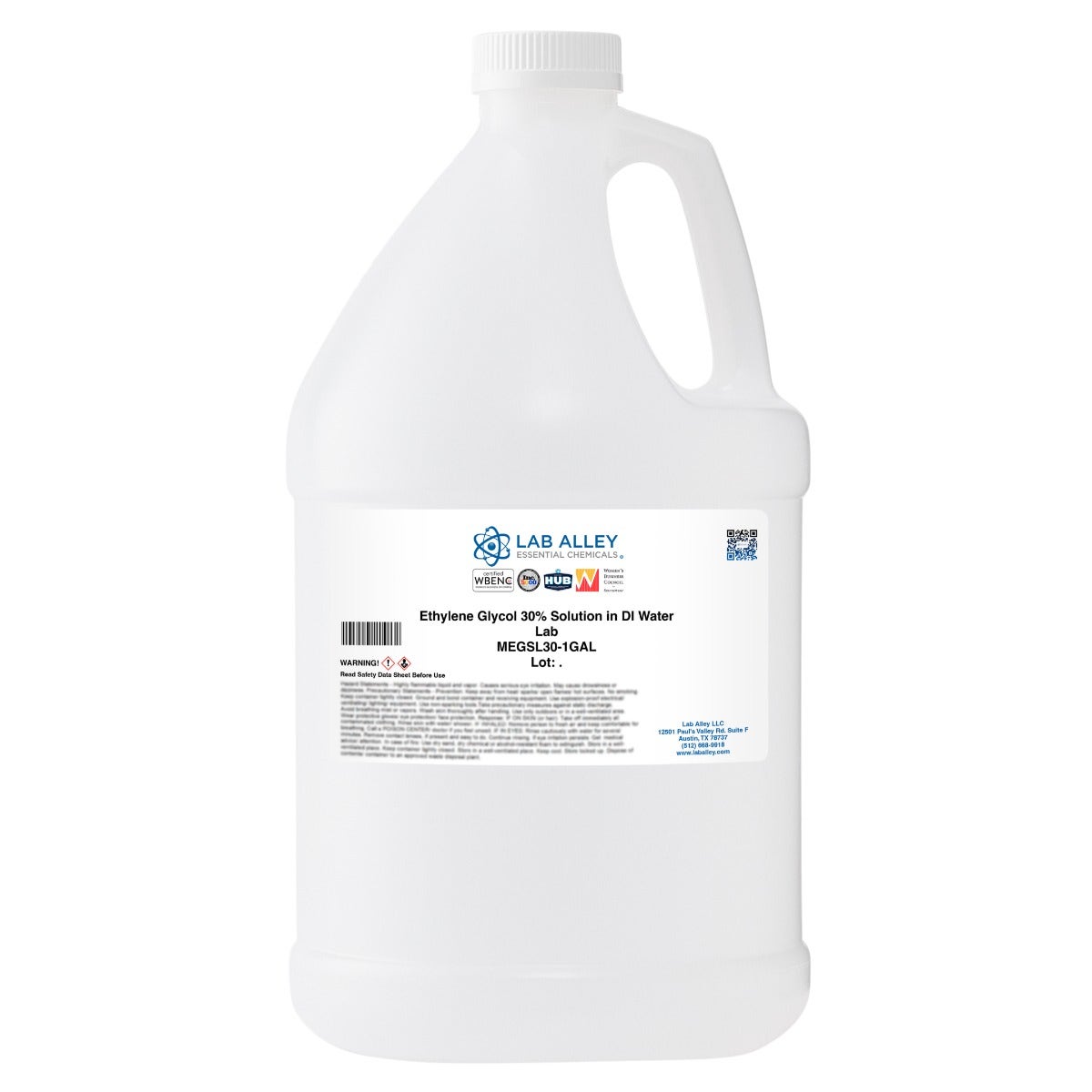 Ethylene Glycol 30% Solution in DI Water, Lab Grade