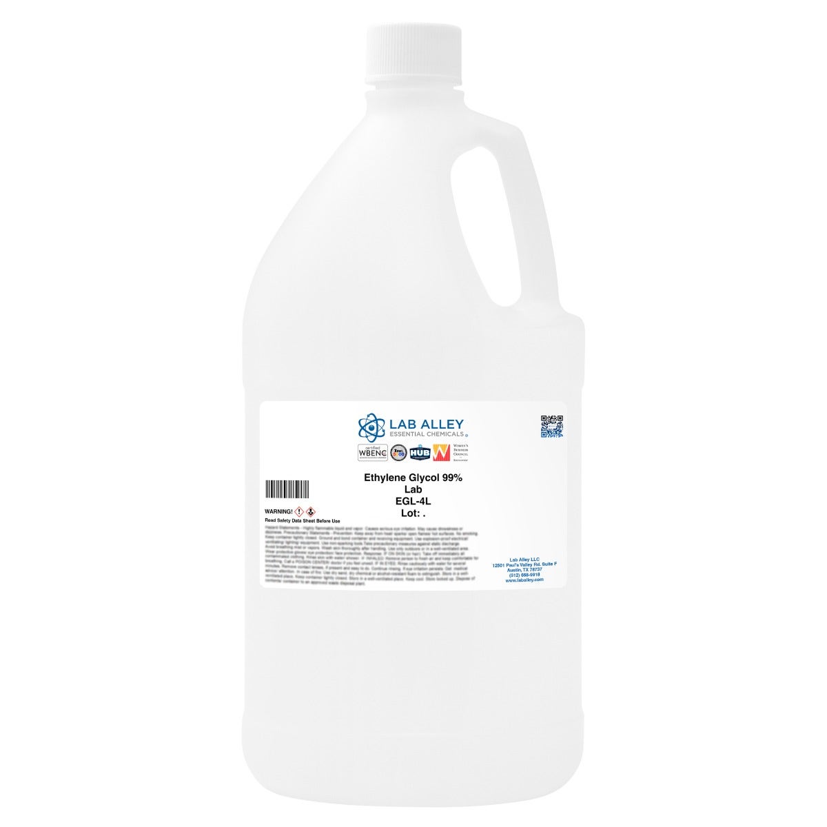 Ethylene Glycol 99% Lab Grade | Lab Alley