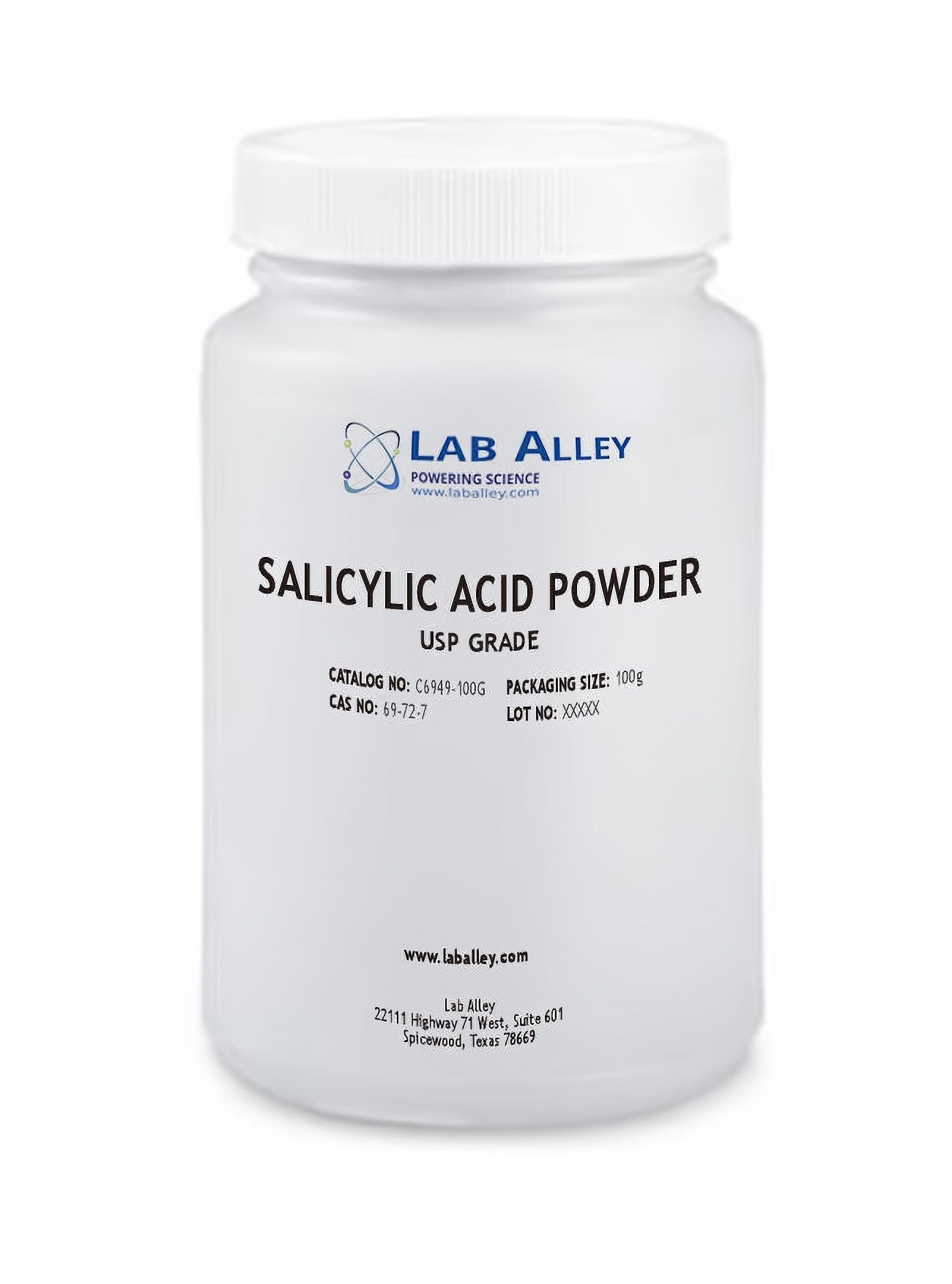 Salicylic Acid Powder ≥99.5% USP Grade, Kosher, Halal