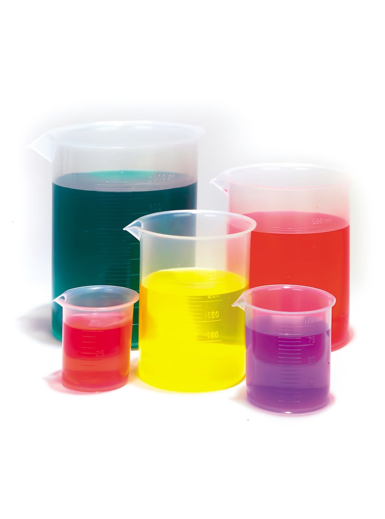 Plastic Beaker Set, PP, 5 Piece