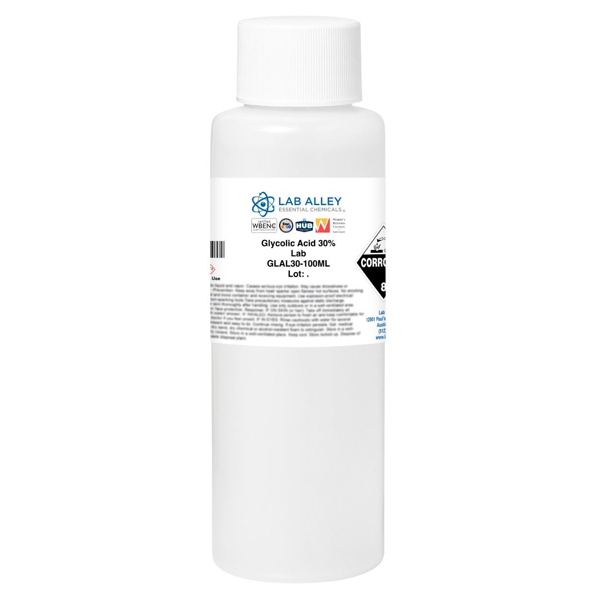 Glycolic Acid 30% Solution, Lab Grade