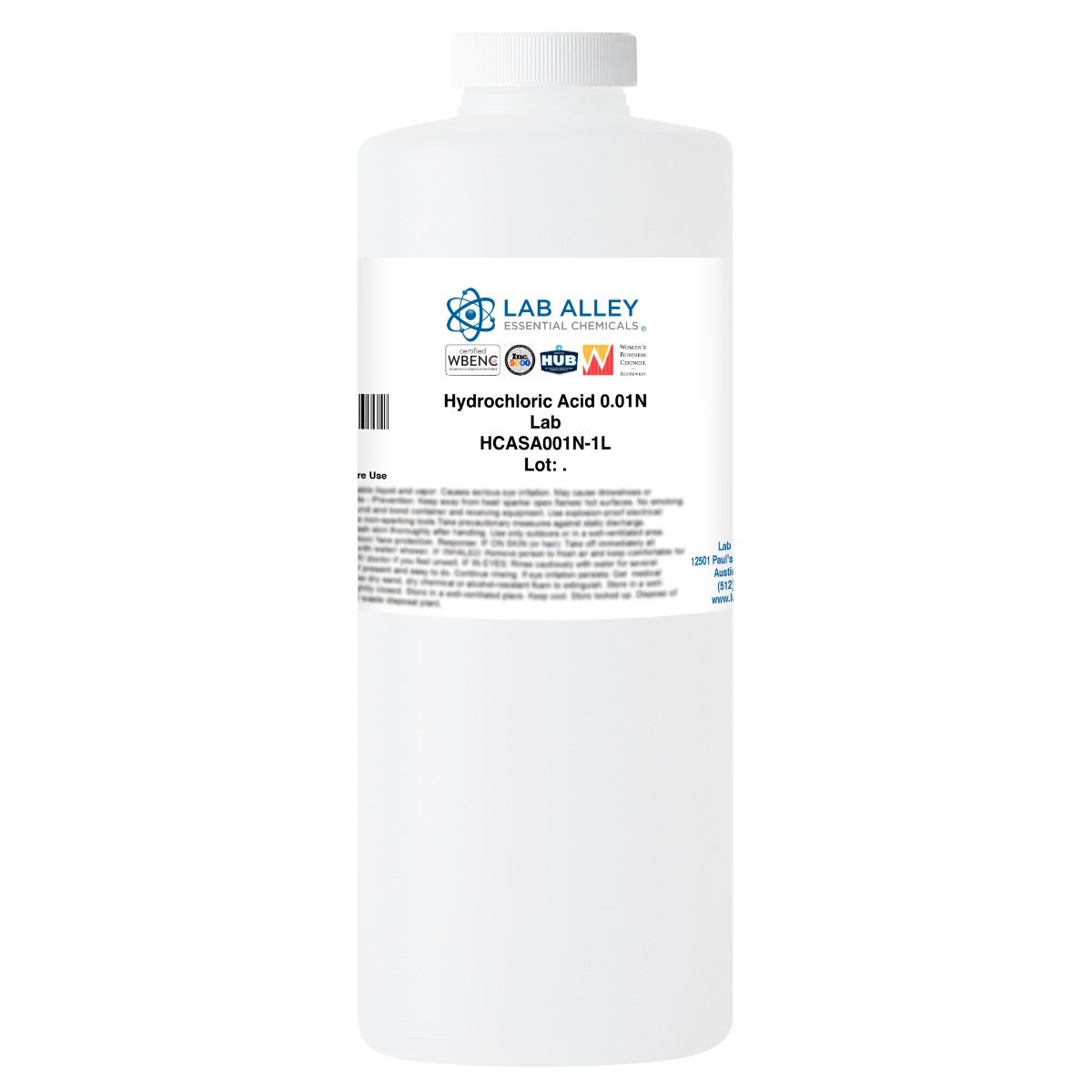 Hydrochloric Acid 0.01N, Lab Grade