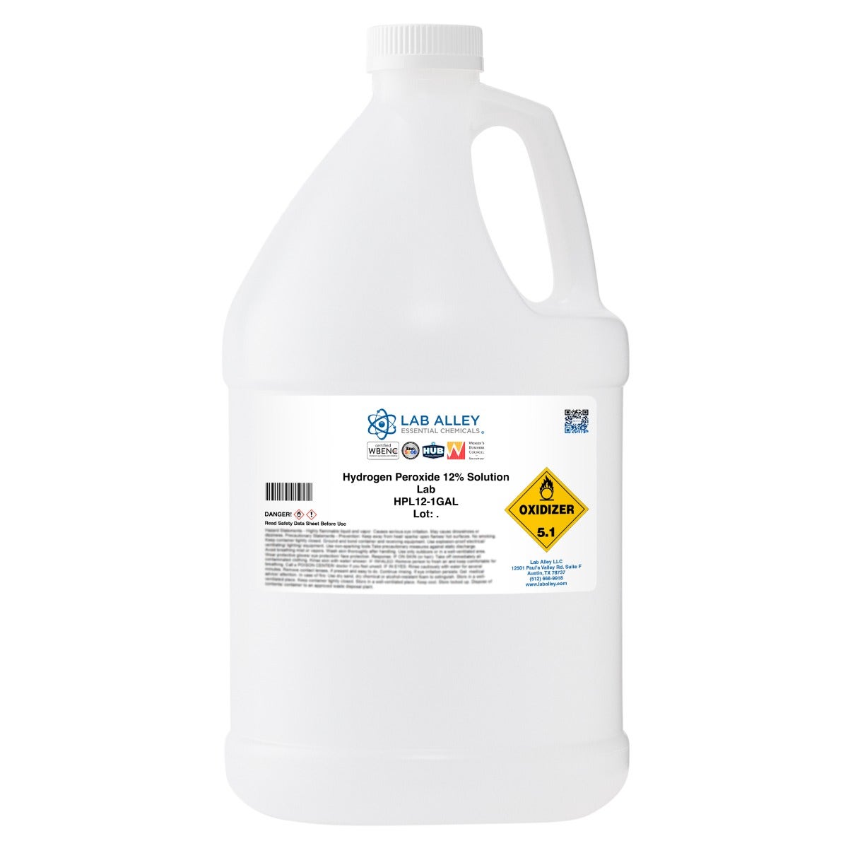 Hydrogen Peroxide 12% Solution, Lab Grade | Lab Alley