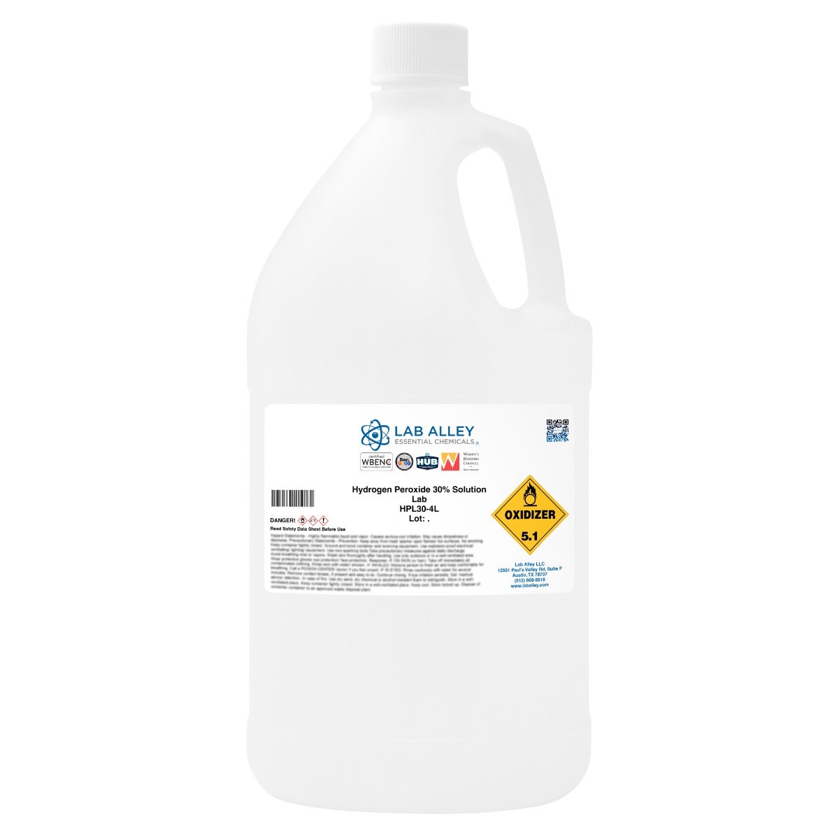 Hydrogen Peroxide 30% Solution, Lab Grade | Lab Alley