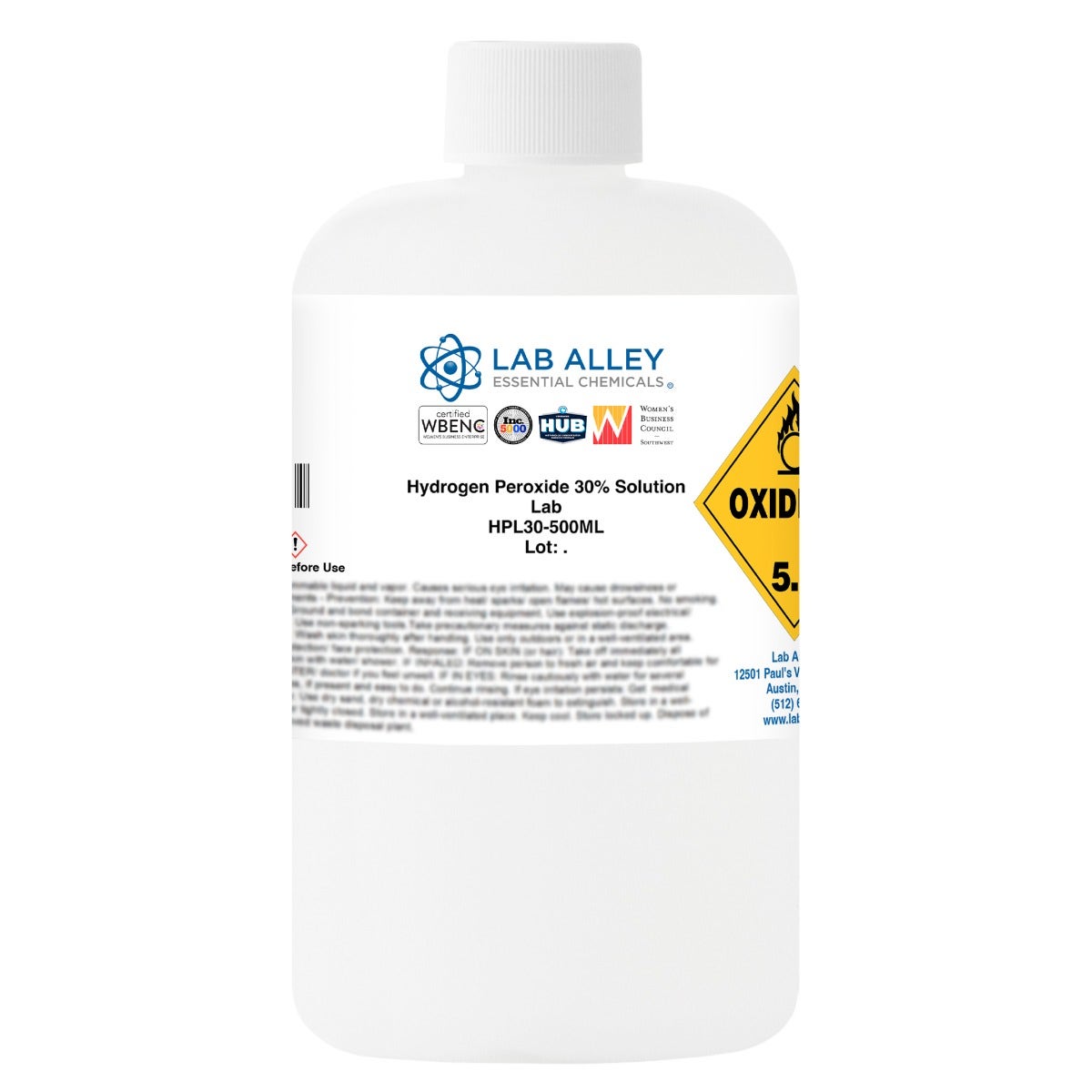 Hydrogen Peroxide 30% Solution, Lab Grade