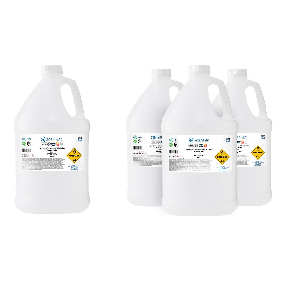Hydrogen Peroxide 32% Solution, Food Grade, Kosher, Halal | Lab Alley