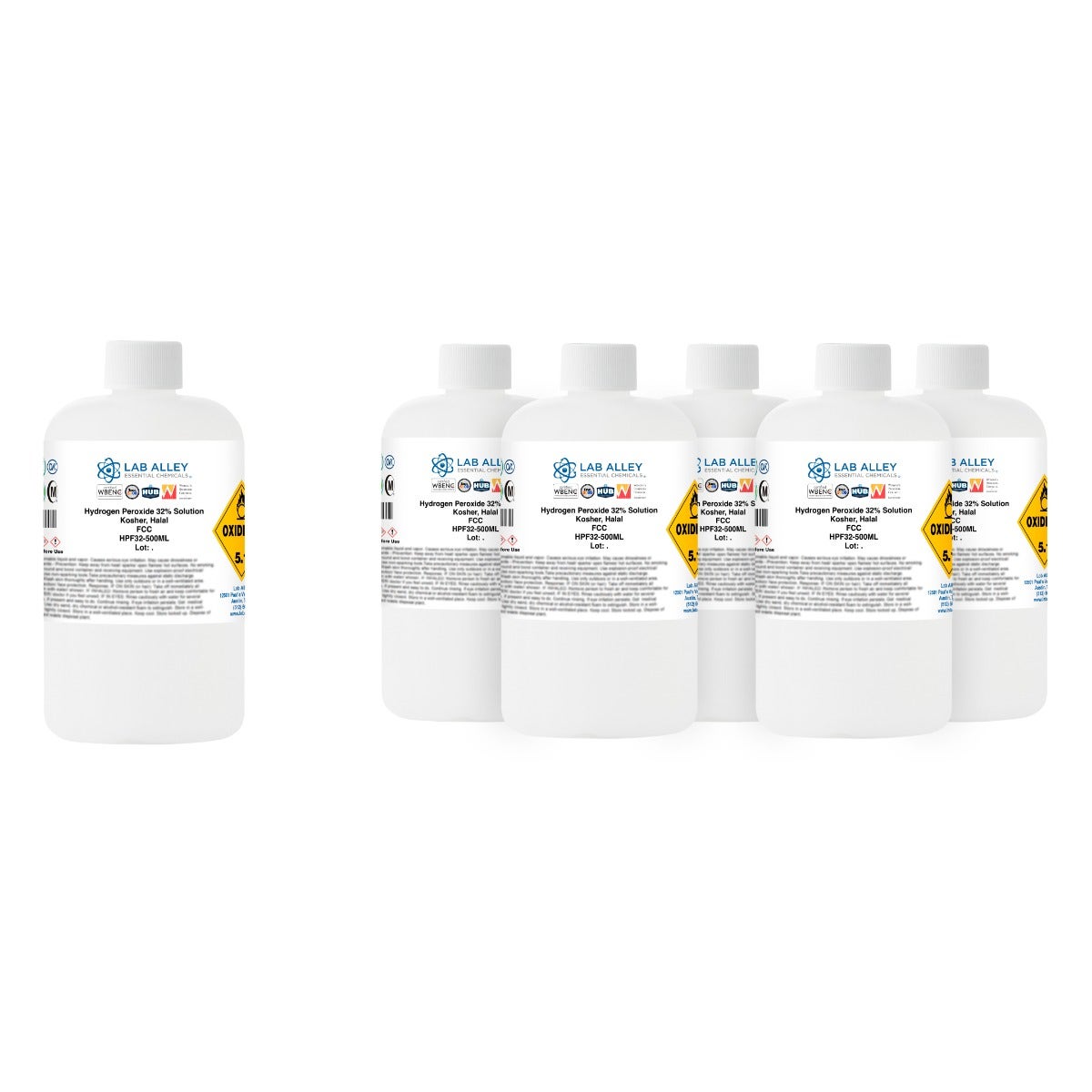 Hydrogen Peroxide 32% Solution, Food Grade, Kosher, Halal | Lab Alley
