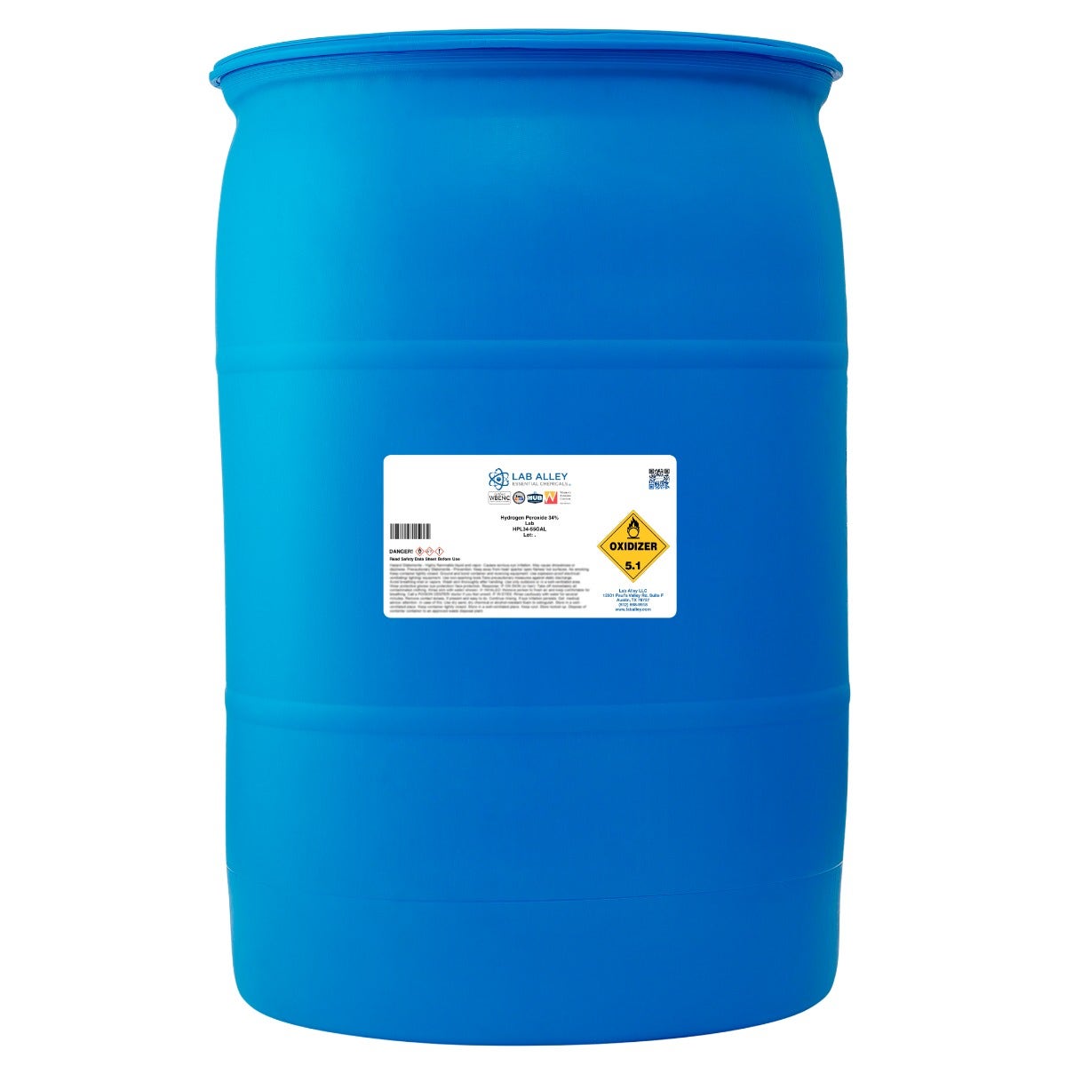 Hydrogen Peroxide 34% Solution, Lab Grade | Lab Alley