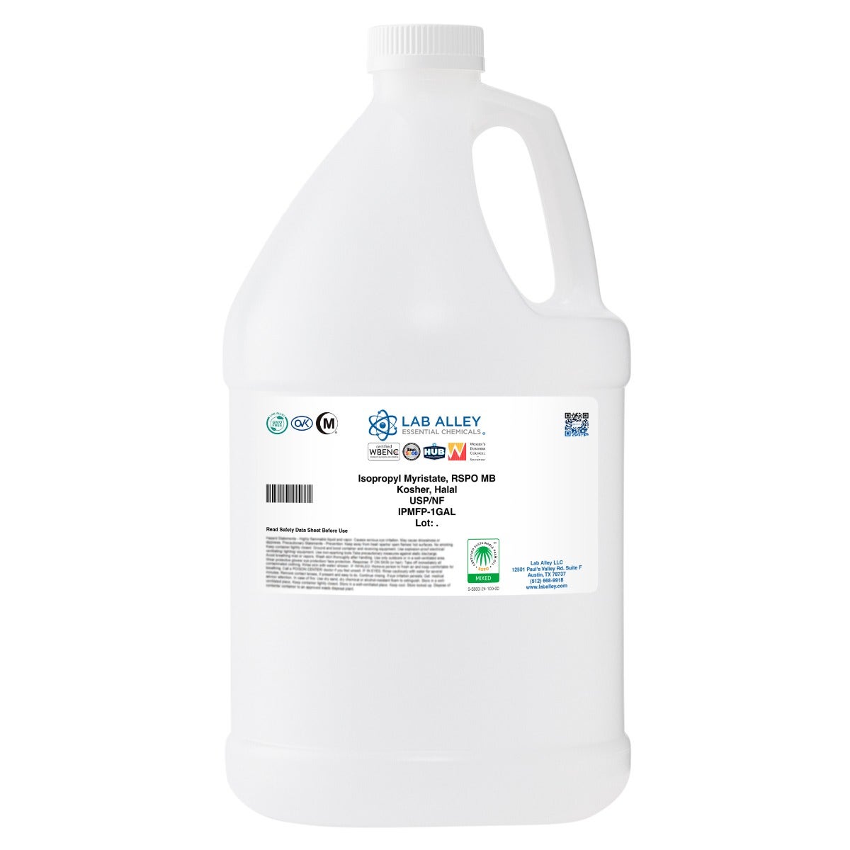Isopropyl Myristate, Derived from Palm, RSPO MB, Kosher, Halal