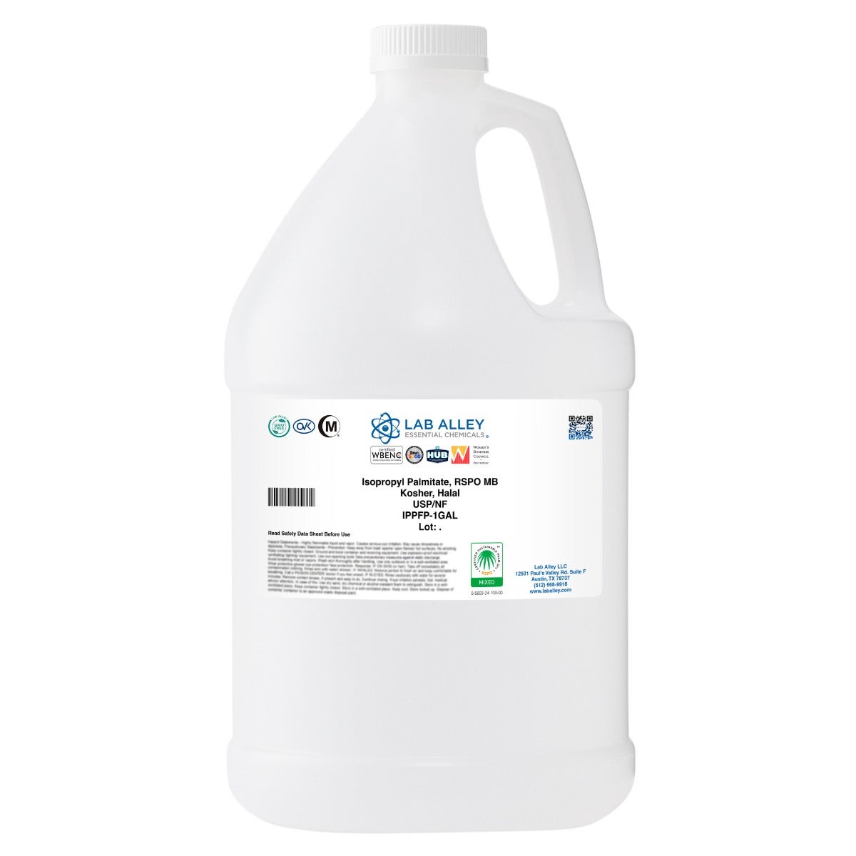 Isopropyl Palmitate, Derived from Palm, RSPO MB, Kosher, Halal