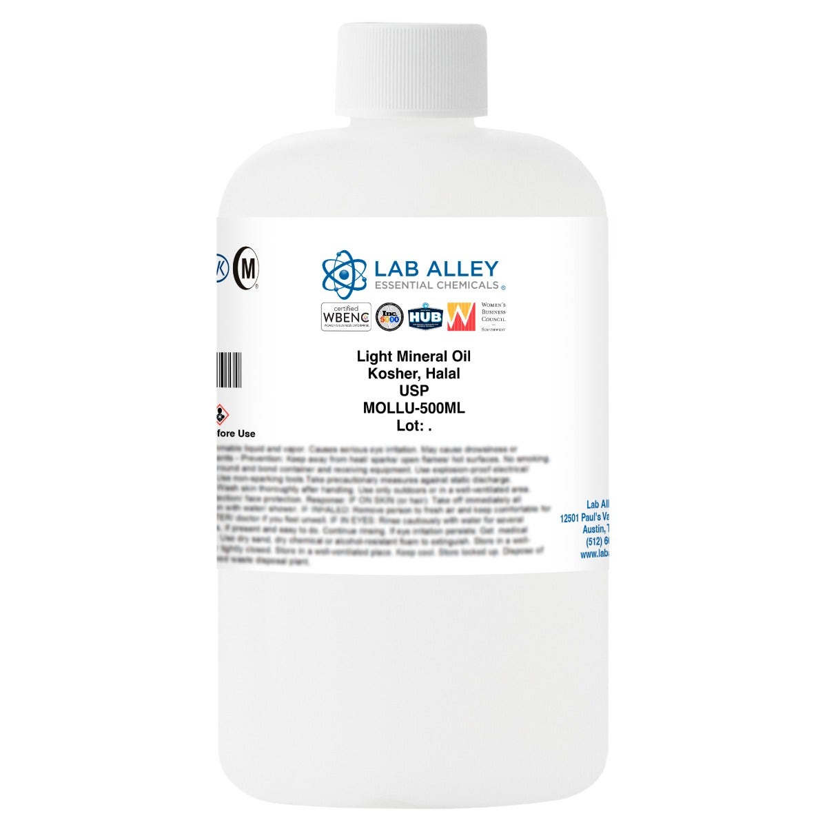 Light Mineral Oil, USP Grade, Kosher, Halal