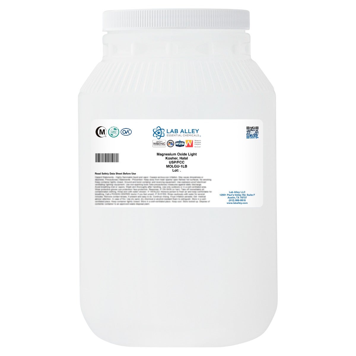 Magnesium Oxide Light, USP/FCC Grade, Kosher, Halal