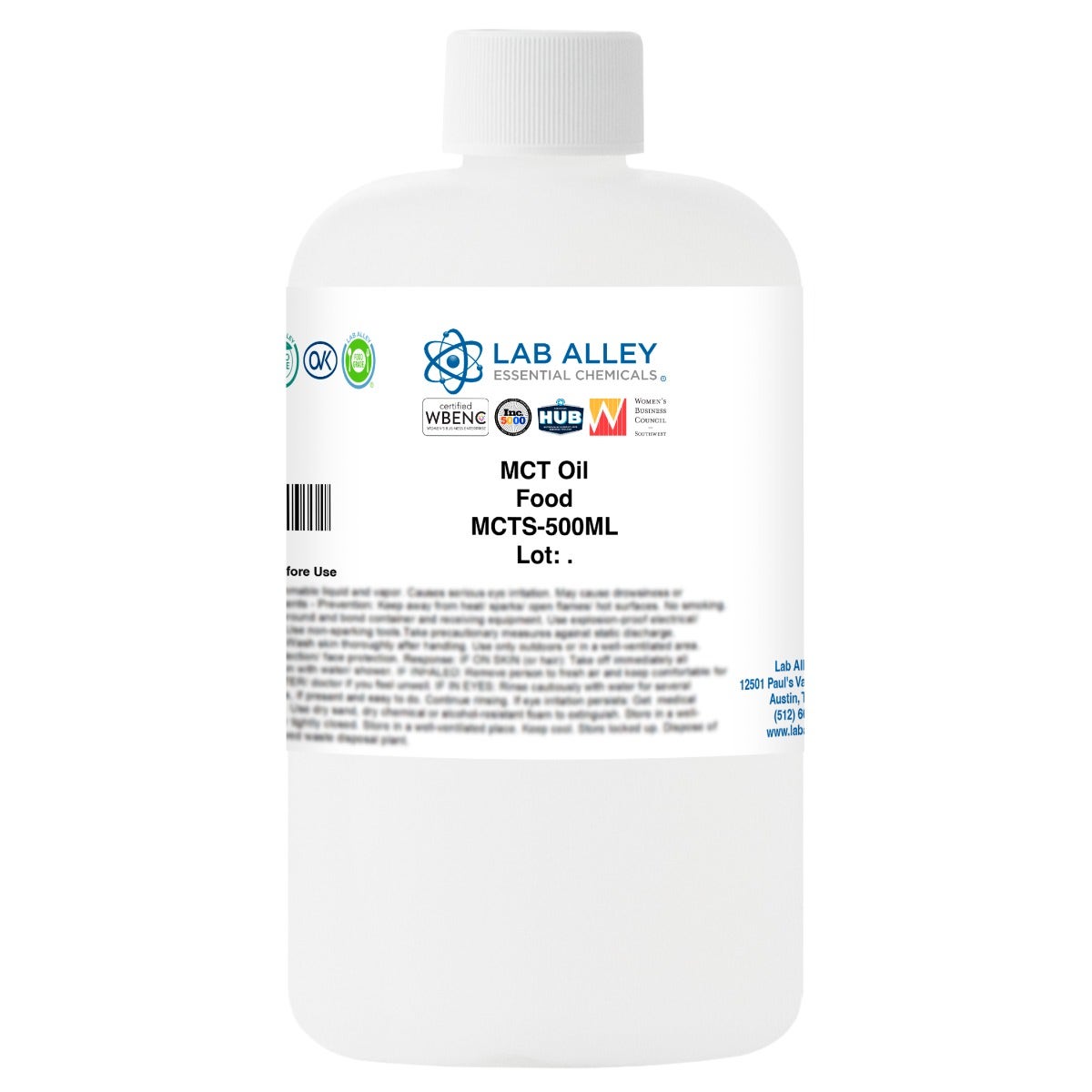 MCT Oil, Derived from Palm, Kosher | Lab Alley