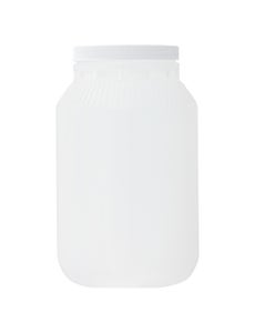 Natural Round Wide-Mouth Plastic Jars