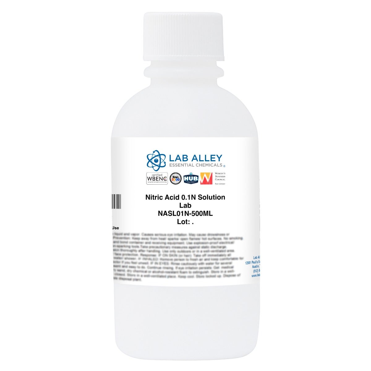 Nitric Acid 0.1N Solution, Lab Grade