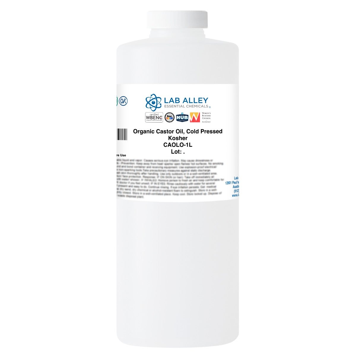 Organic Castor Oil, Cold Pressed