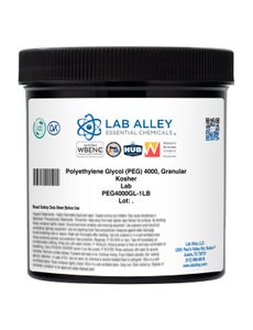 Polyethylene Glycol (PEG) 4000, Granular, Lab Grade, Kosher