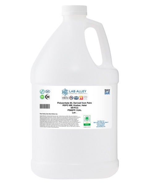 Polysorbate 80, Derived from Palm, NF/FCC Grade, RSPO, Kosher, Halal