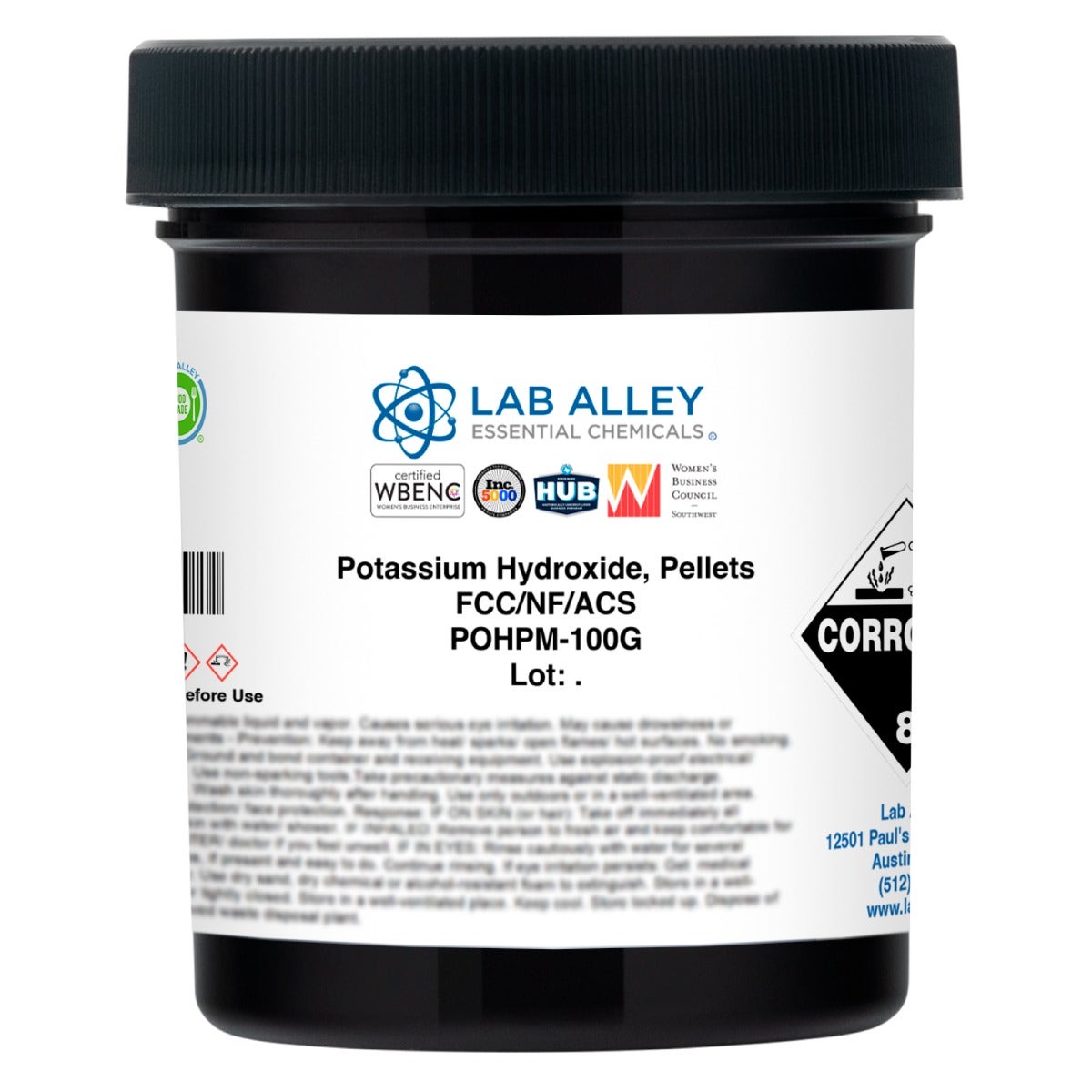 Potassium Hydroxide Pellets ACS/FCC/NF