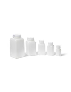 Wide Mouth Square Bottles, HDPE