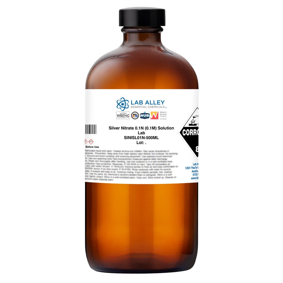 Silver Nitrate 0.1N (0.1M) Solution