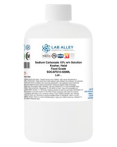 Sodium Carbonate, 10% Solution, Food Grade, Kosher, Halal