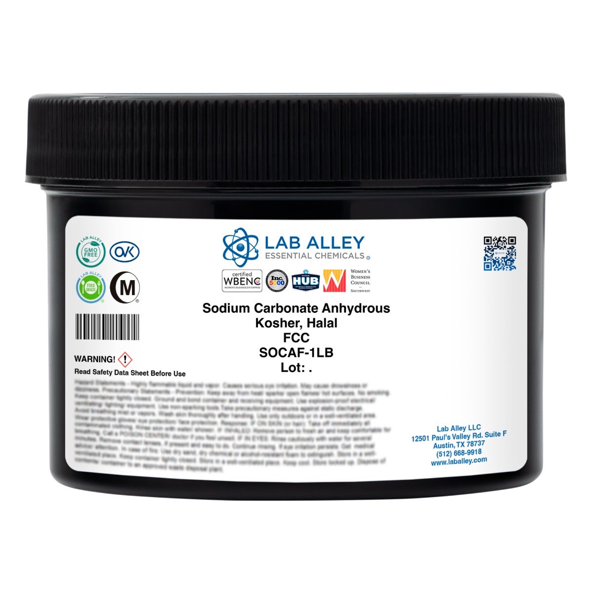 Sodium Carbonate Anhydrous FCC, Kosher, Halal