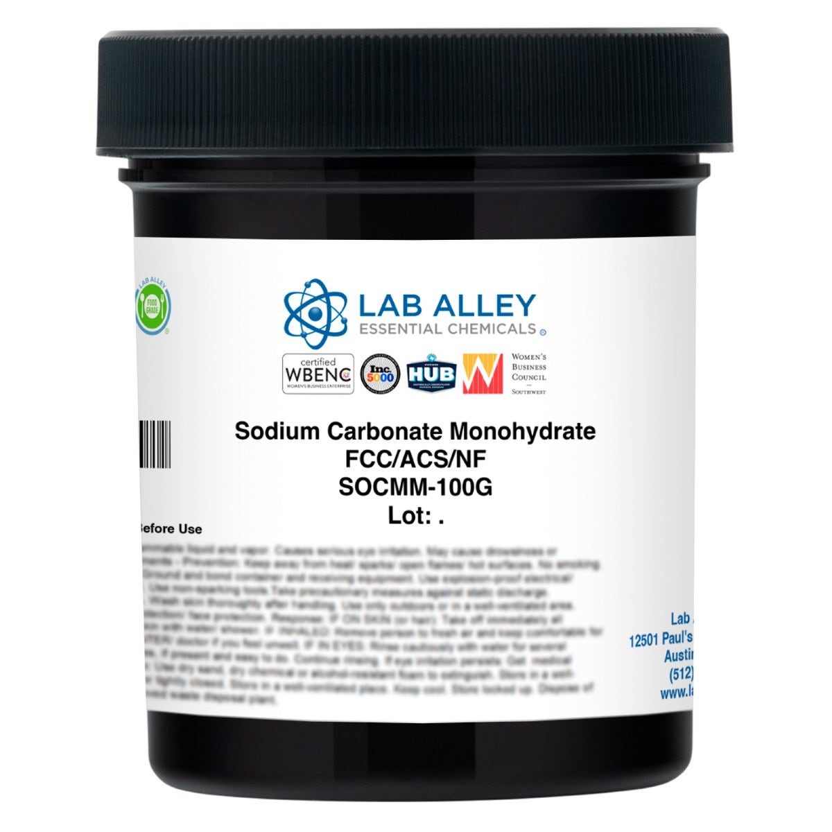Sodium Carbonate Monohydrate FCC/ACS/NF | Lab Alley