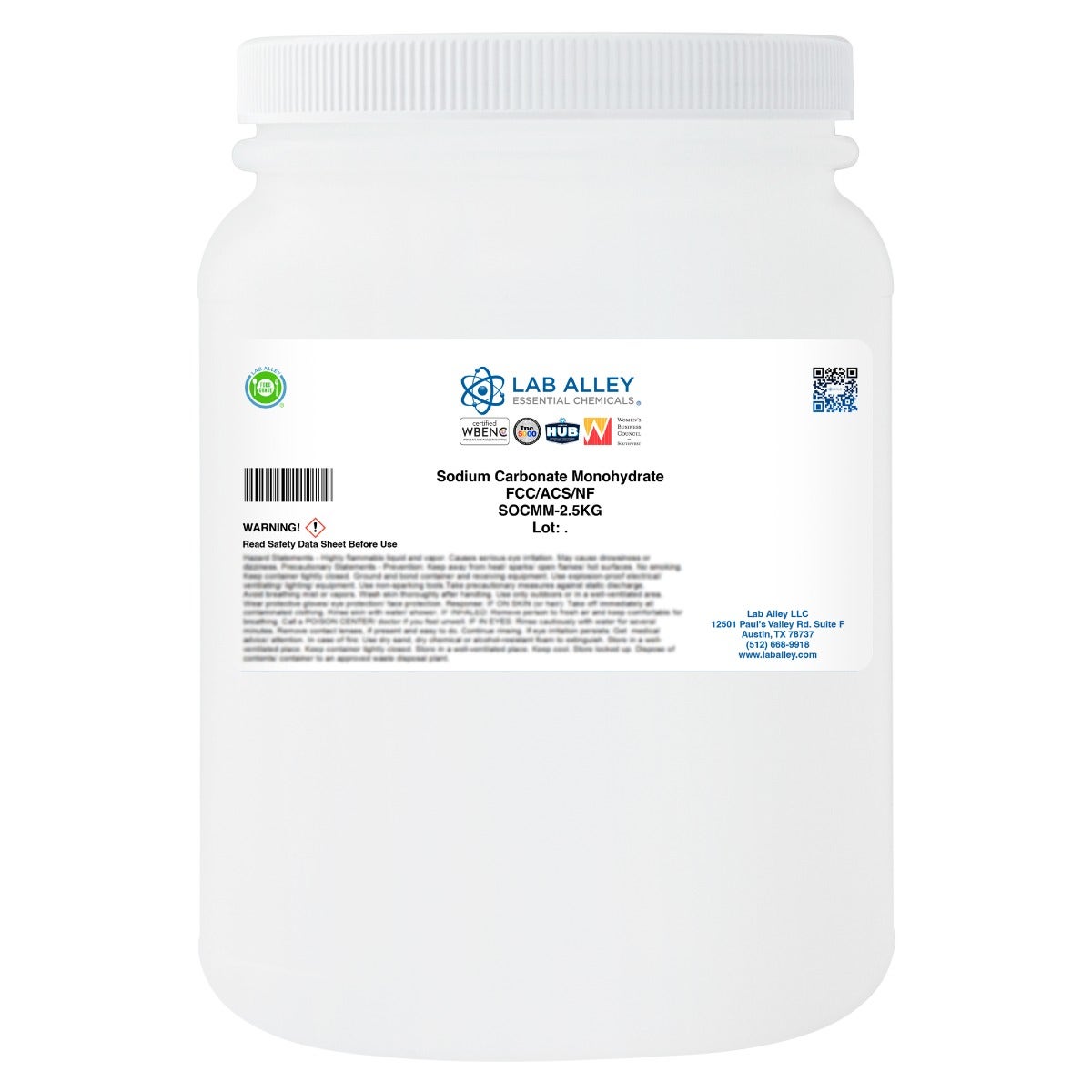 nacha　0618 Sodium Carbonate Monohydrate FCC/ACS/NF | Lab Alley