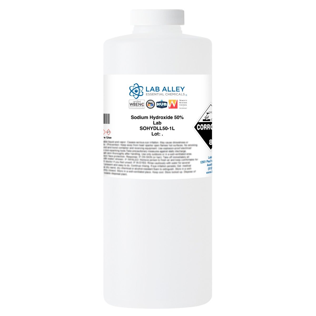Sodium Hydroxide 50% Solution, Lab/Technical Grade | Lab Alley