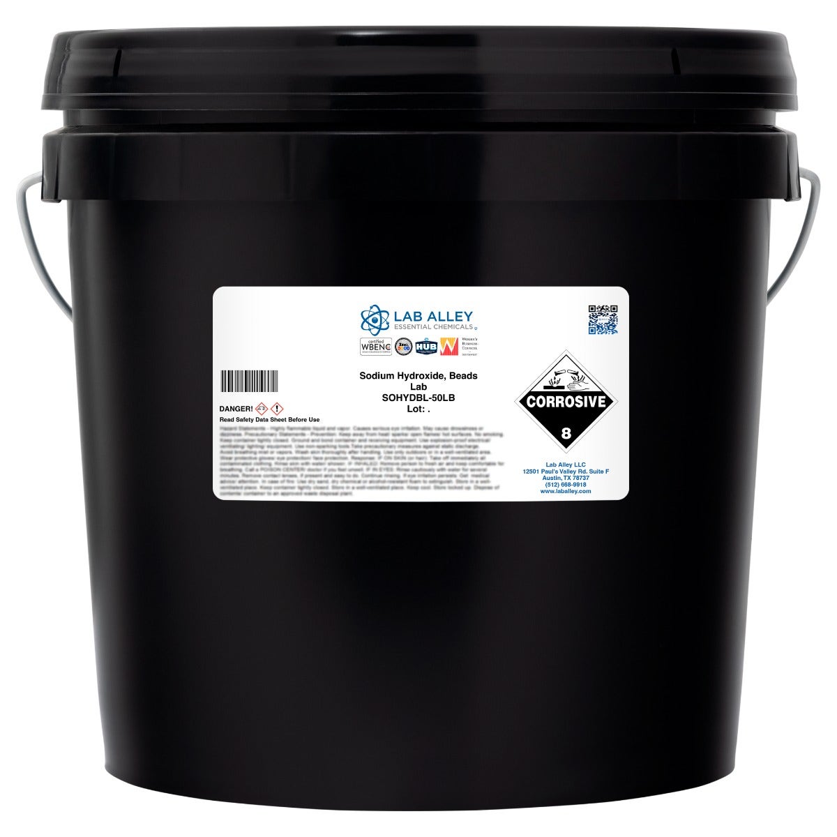 Sodium Hydroxide Beads Lab Grade