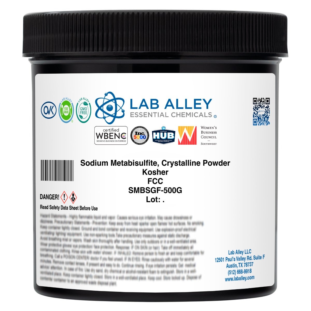 Sodium Metabisulfite, Crystalline Powder, FCC, Kosher