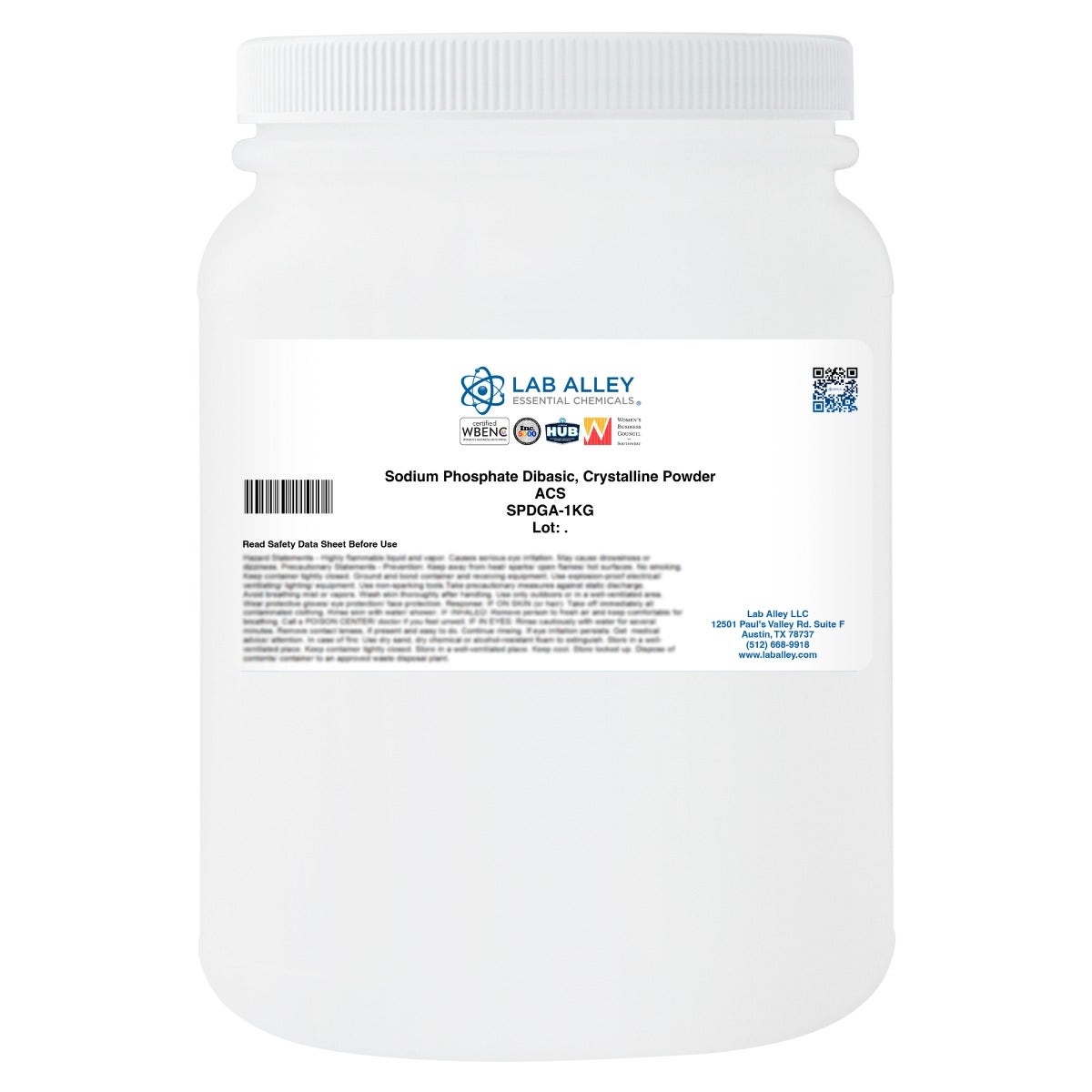 Sodium Phosphate Dibasic, Crystalline Powder, ACS Grade | Lab Alley