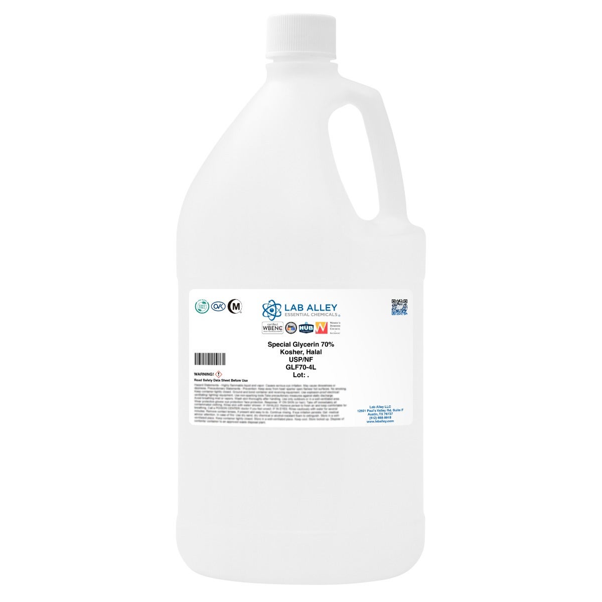 Special Glycerin, USP/NF Grade, 70%, Kosher, Halal