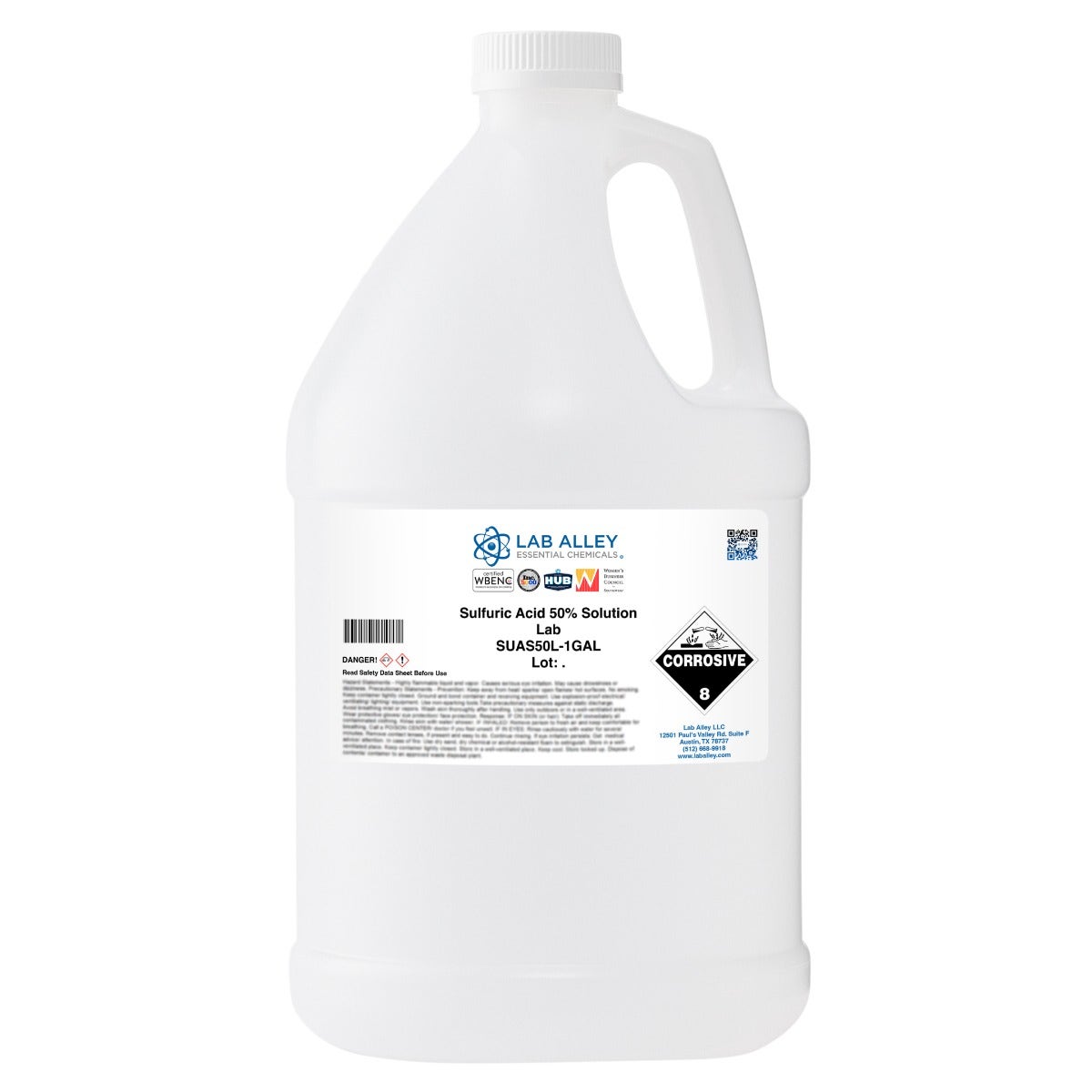 Sulfuric Acid 50% Solution, Lab Grade | Lab Alley