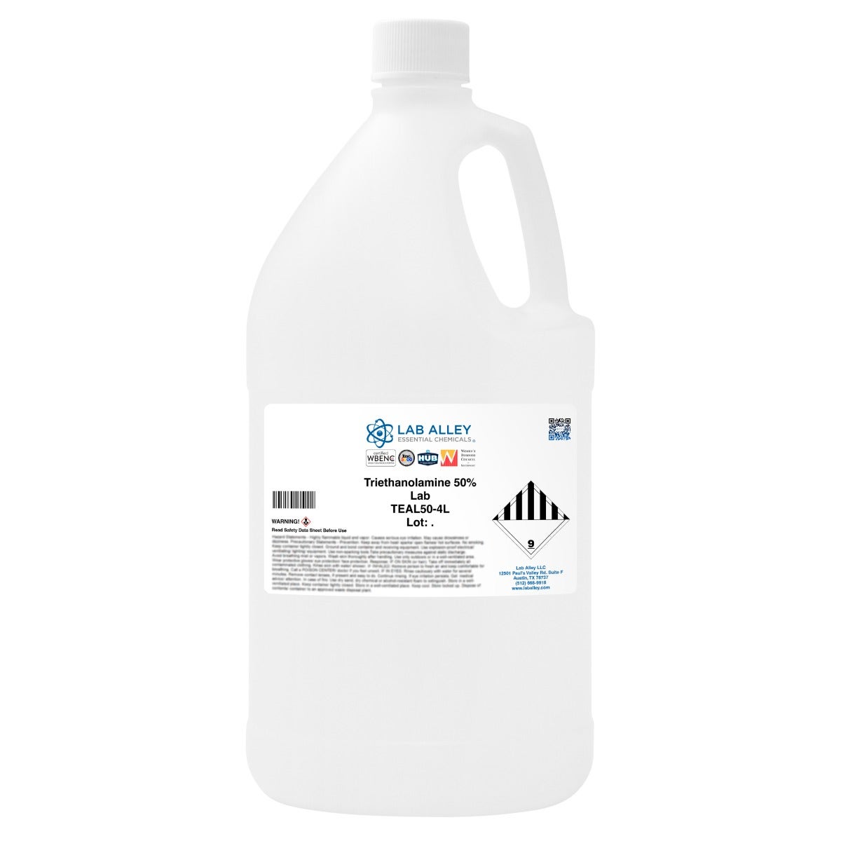 Triethanolamine 50% Lab Grade | Lab Alley