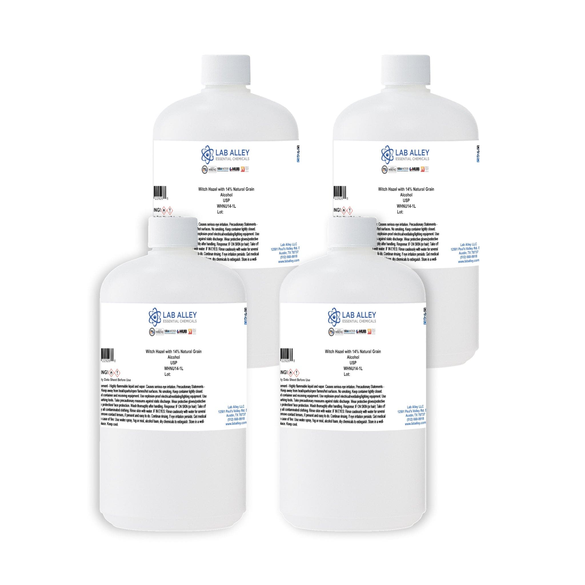 Witch Hazel, 100% Distilled 14%_WHNU14_USP Grade_4X1 Liter_HighRes_ 2024 .jpg__PID:d108ac36-da0e-4dd6-aa3a-6bf7836c1387