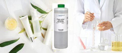 Austin, Texas, December 9, 2021 - Pictured Here Is Certified Organic Cane Alcohol 190 Proof For Tinctures, Perfume, Skincare Products, Botanical Extraction And Cleaning - Food Grade Cane Alcohol For Sale At Lab Alley In Bulk 1 Gallon, 5 Gallon And 55 Gallon Sizes