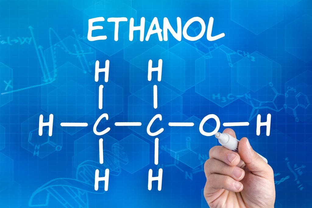 Ethanol is an organic chemical compound sold online at LabAlley.com. It is a simple alcohol with the chemical formula C₂H₆O. Its formula can be also written as CH ₃−CH ₂−OH or C ₂H ₅OH, and is often abbreviated as EtOH. Ethanol is a volatile, flammable, colorless liquid with a characteristic wine-like odor and pungent taste.