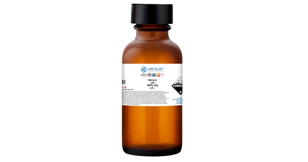 Mercury Metal 99.99% Lab Grade | Lab Alley